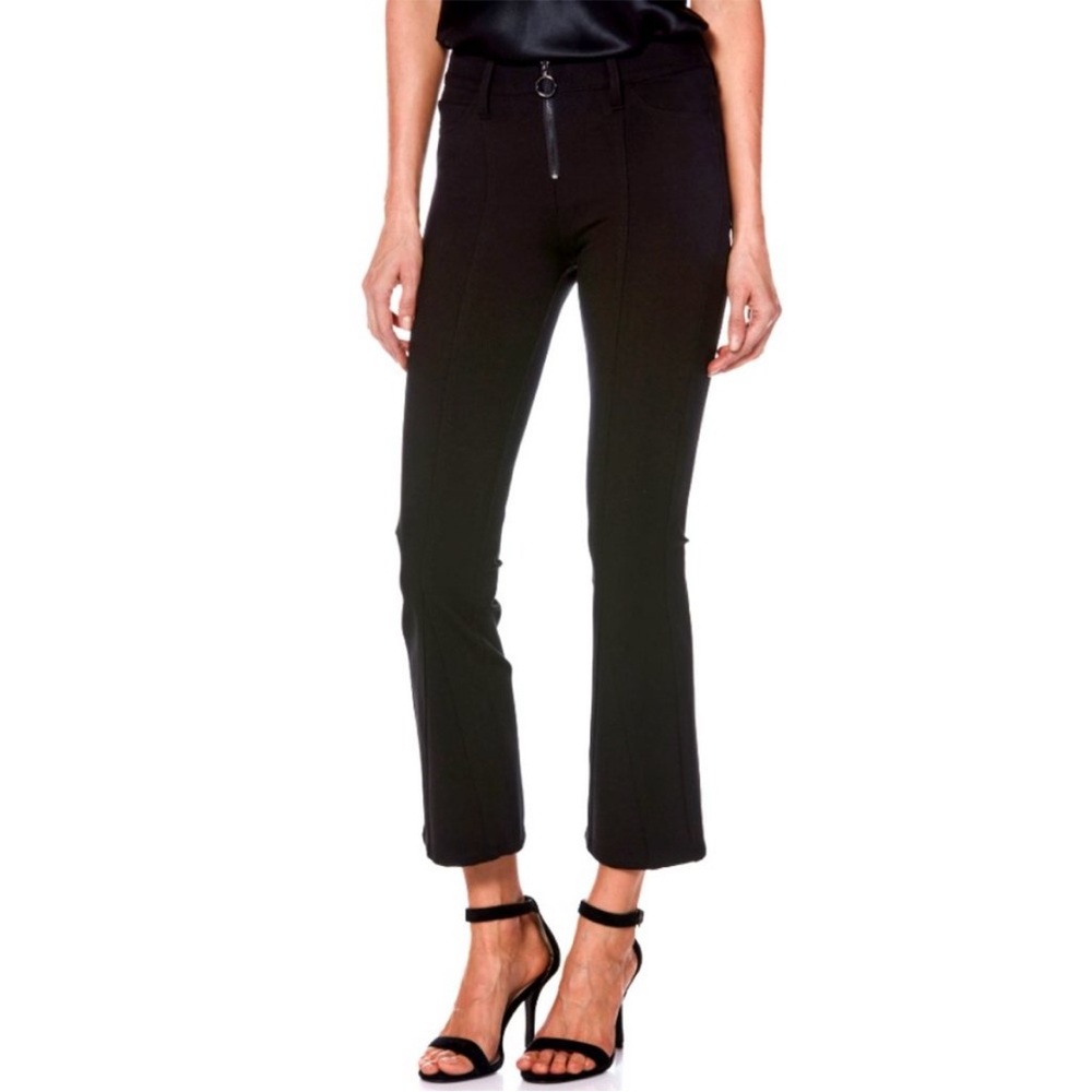 NWOT Paige Colette Zip Front Crop Flare Ponte